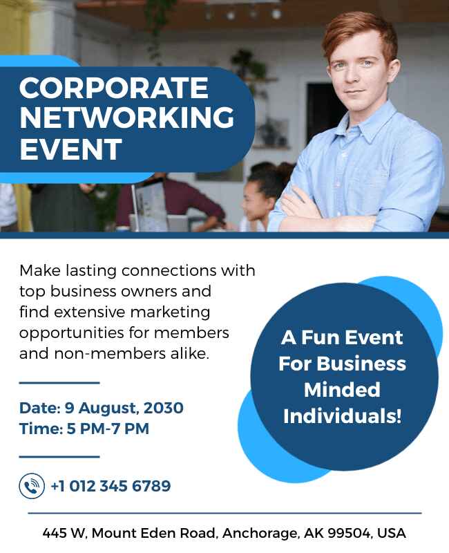 Corporate Networking Event Flyer Template