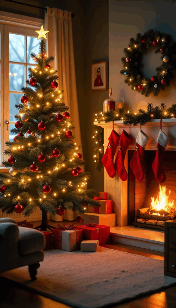 Cozy Christmas Living Room Image