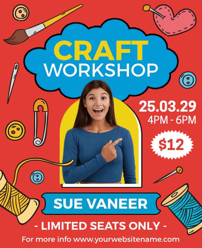 Creative Craft Workshop Event Flyer Template