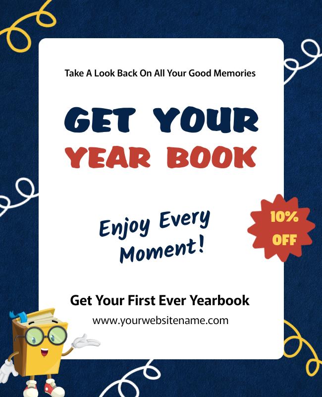 Eye-catching flyer offering special pricing for a limited time on yearbooks