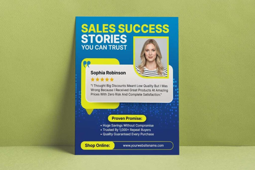 Customer Testimonial Success Story Flyer Template