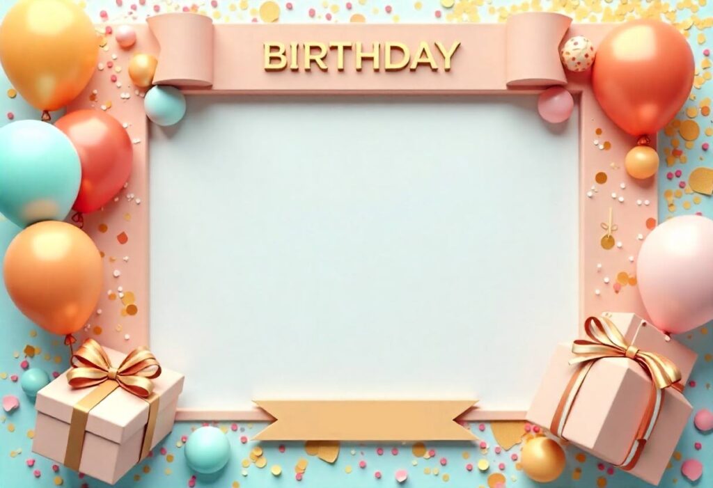 Customizable Elements Birthday Frame