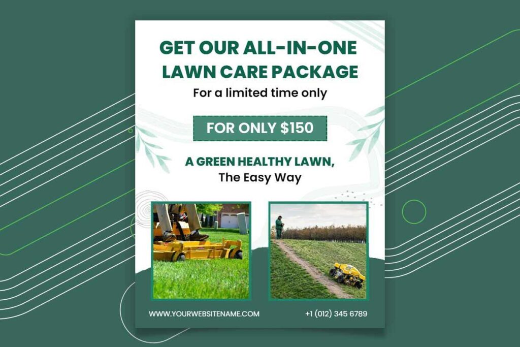 customize lawn care retention flyers