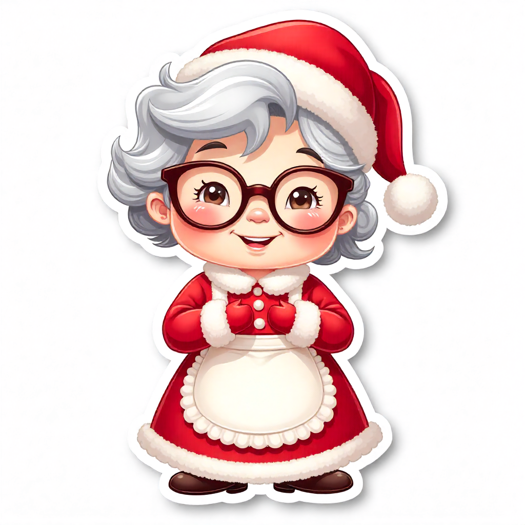 Mrs. Claus Sticker