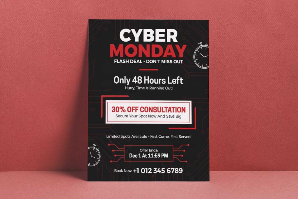 Cyber Monday Consultation Discount Flyer Template
