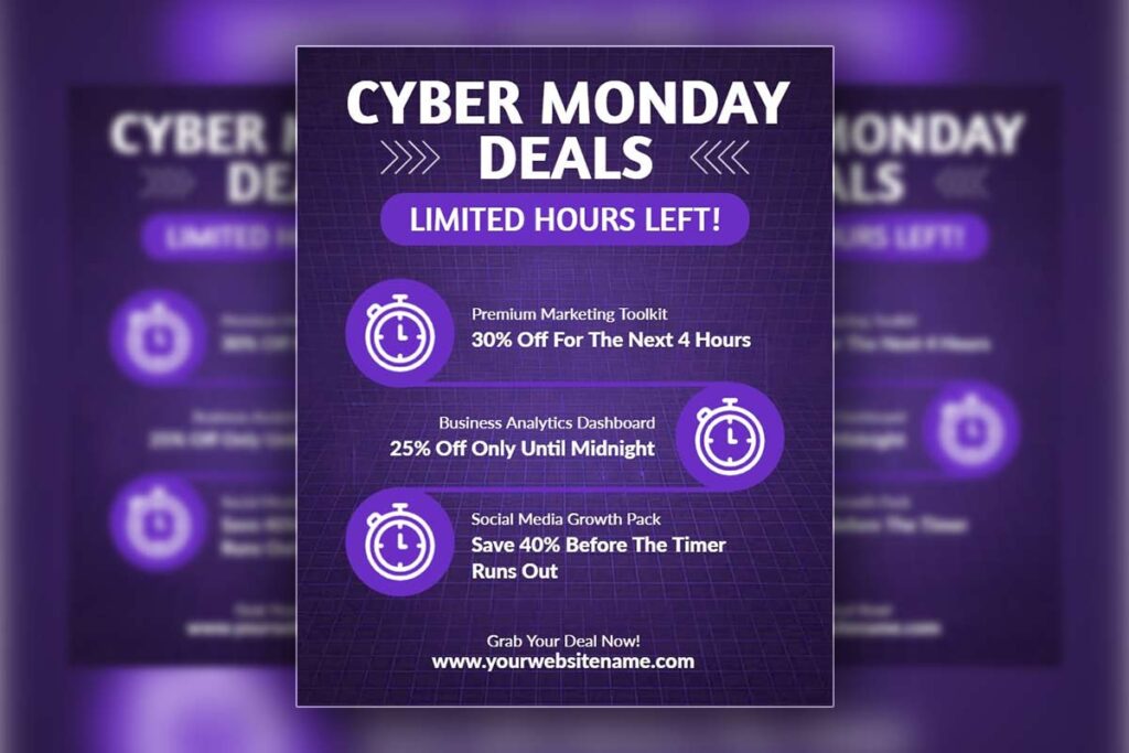 Cyber Monday Exclusive Deals Flyer Template