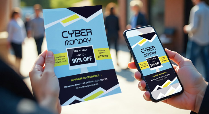 Cyber Monday Flyer Distribution Networks for Services