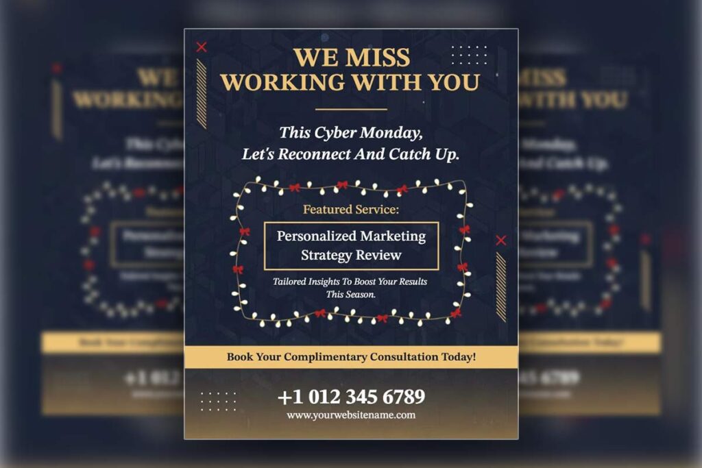 Cyber Monday Marketing Consultation Flyer Template