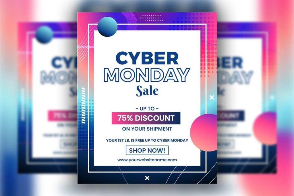 Cyber Monday Sale Discount Flyer Template