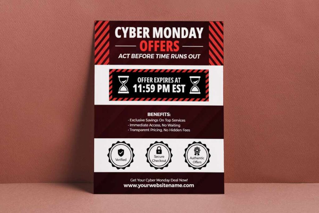 Cyber Monday Special Offers Flyer Template