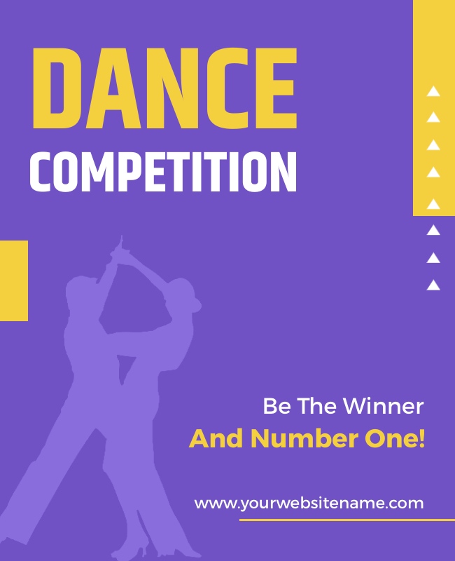 Flyer template for a dance competition showcasing competition details.