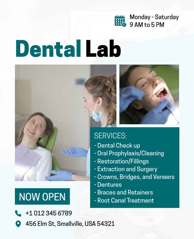 Dental Lab Flyer Template