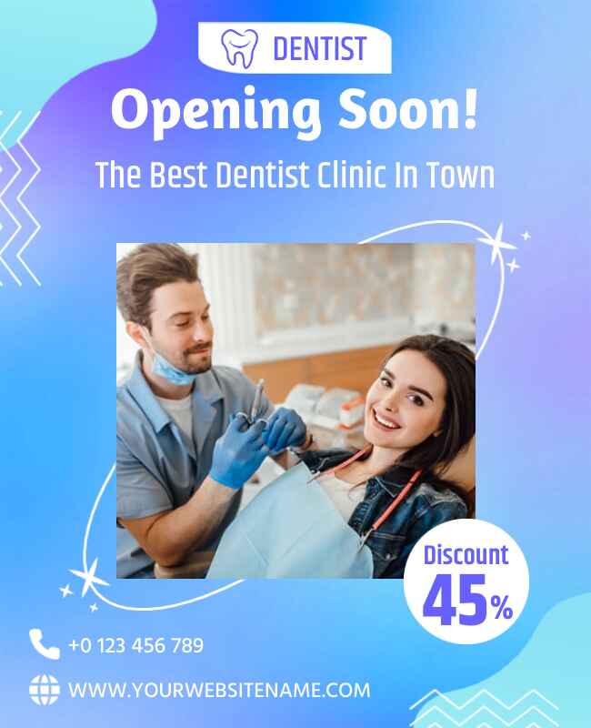 Gredient Dental Clinic Opening Flyer Template