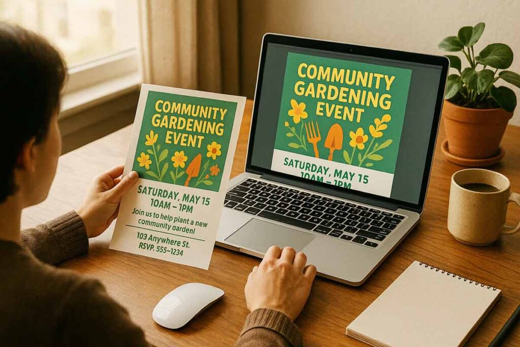 design a flyer using ai context