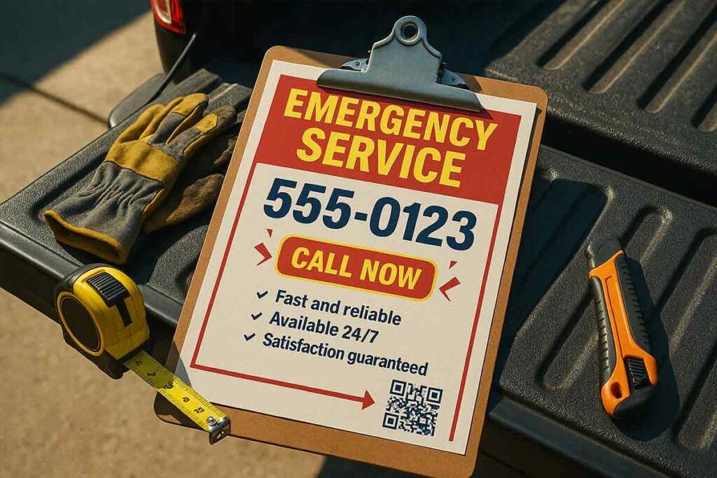 Design lawn care emergency flyers that generate customer responses