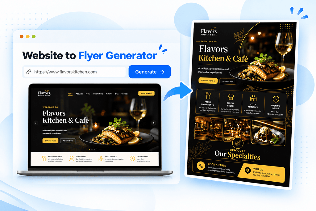 designwiz website to flyer generator