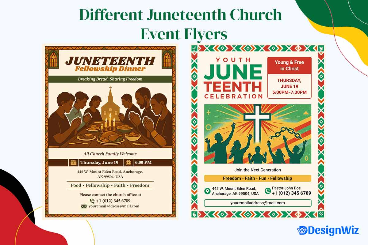 Example of Different Juneteenth Church Event Flyers