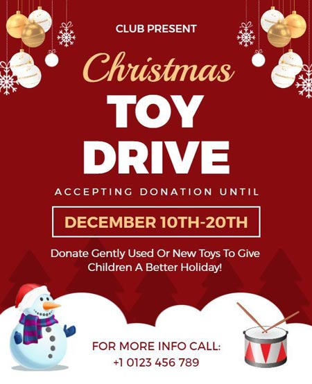 Digital Christmas Toy Drive Flyer