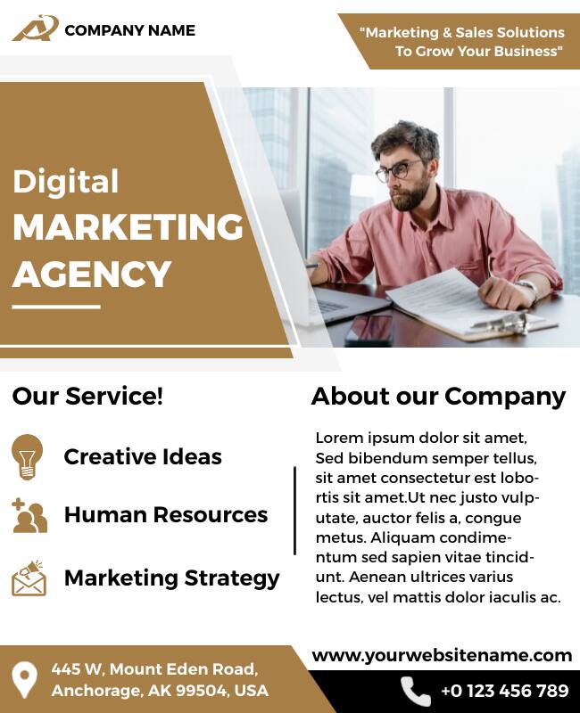 General digital marketing flyer with a modern and engaging layout.