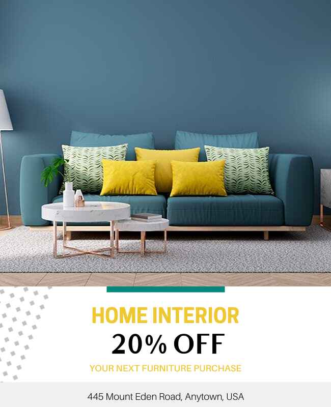 Discount Home Interior Flyer Template