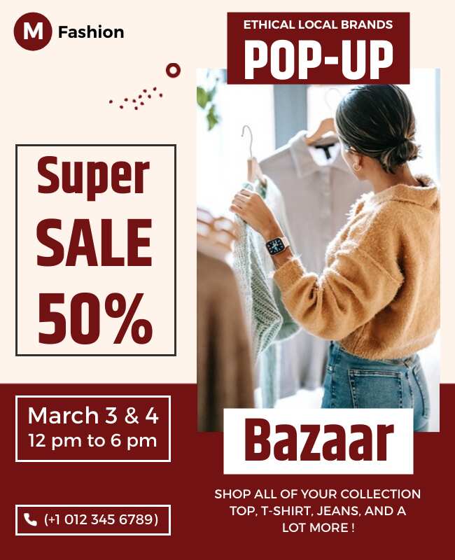 Discount Pop-Up Flyer Template