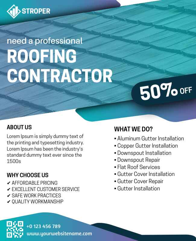 Discount Roofing Flyer Template