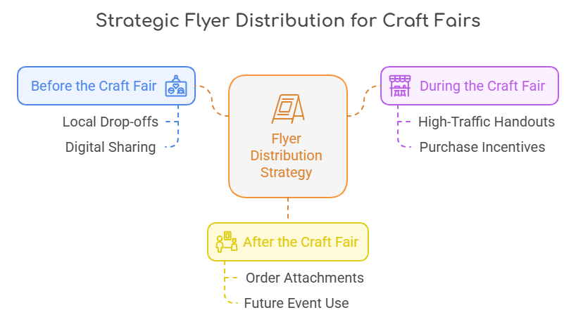 An Infographic representing distribute craft fair flyers the smart way.