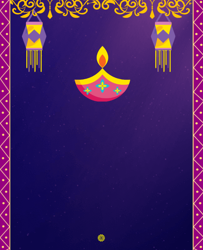Diwali Festival Celebration Invitation Border Flyer Template