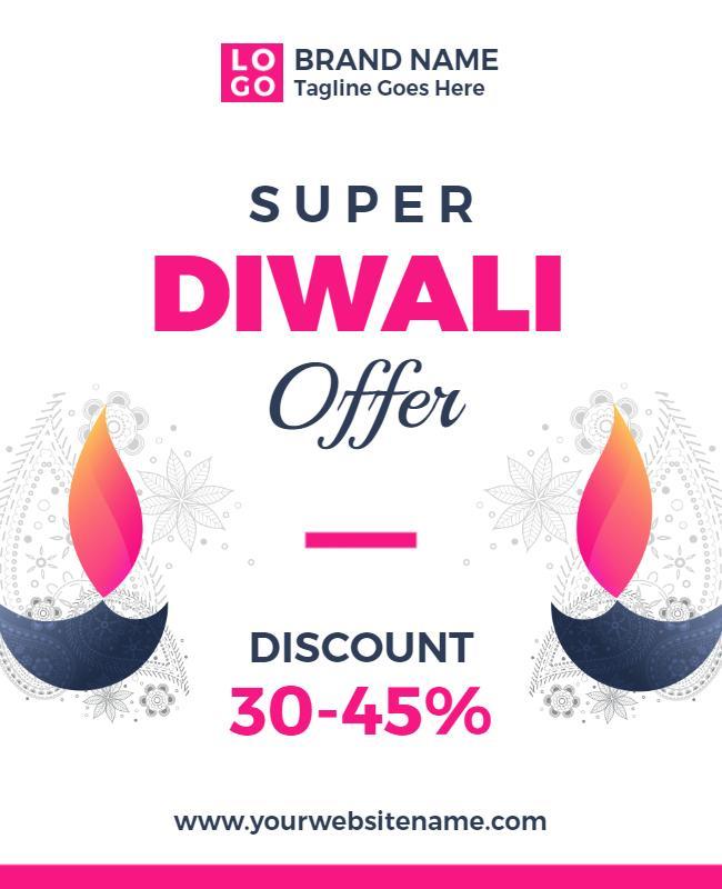 Diwali Festival Discount Offer Poster Template
