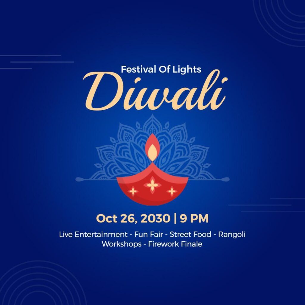 Diwali Free Event Social Media Post Template