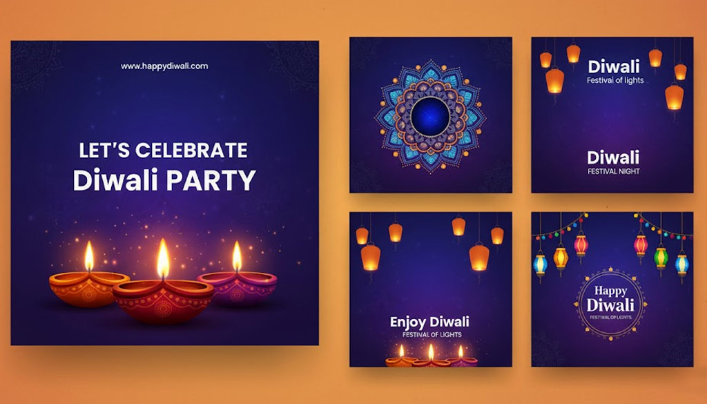 Diwali Product Showcase Instagram Carousel Templates