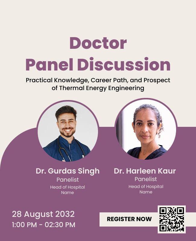 Doctor Panel Discussion Flyer Template