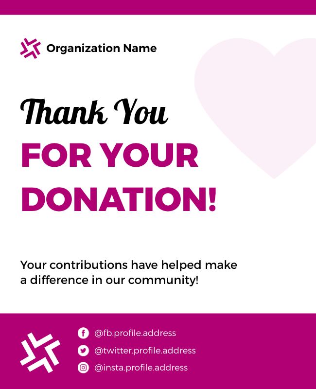 Donation Appreciation Flyer Template