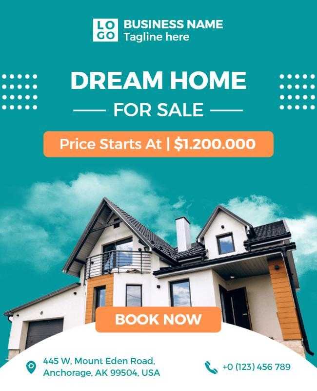 Dream Home Real Estate Sale Flyer Template