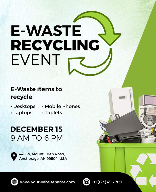 E-Waste Recycling Event Flyer Template