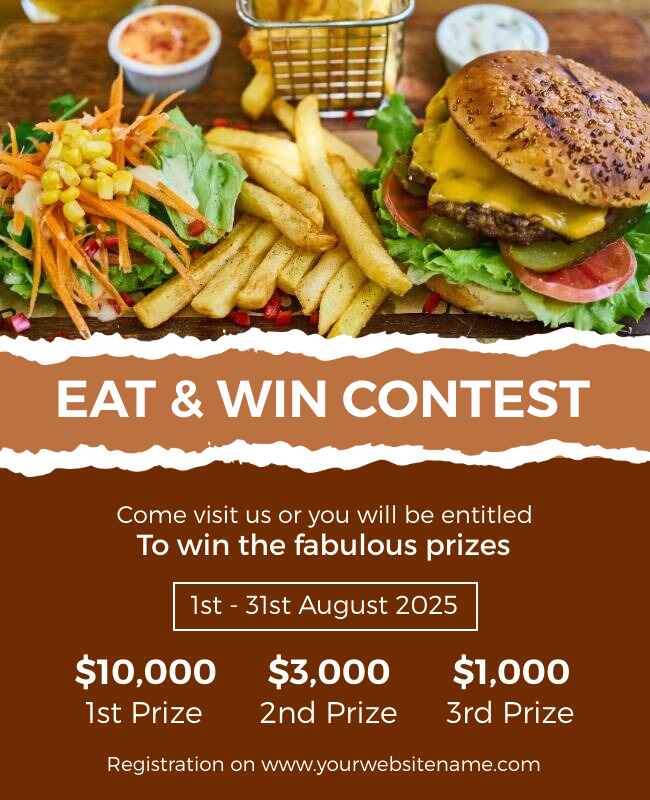 Eat and Win Contest Flyer Template