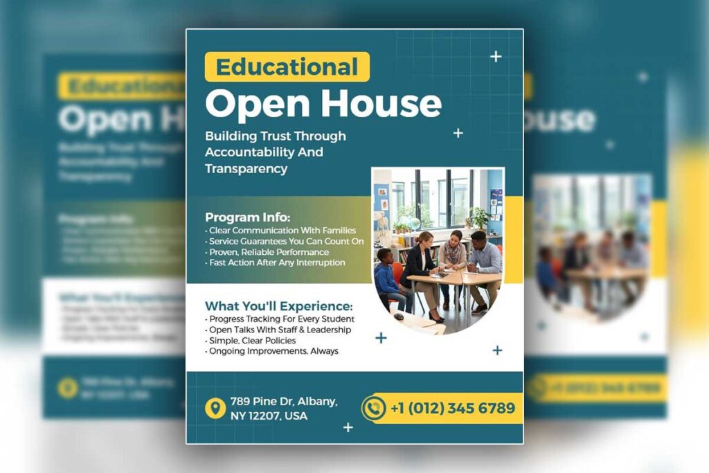 Educational Open House Event Flyer Template