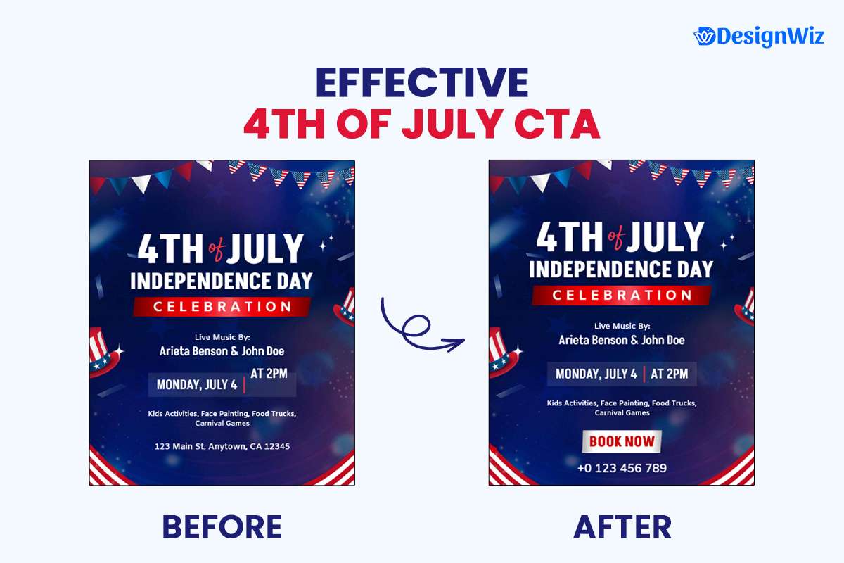 Effective 4th Of July Flyer Call to Action