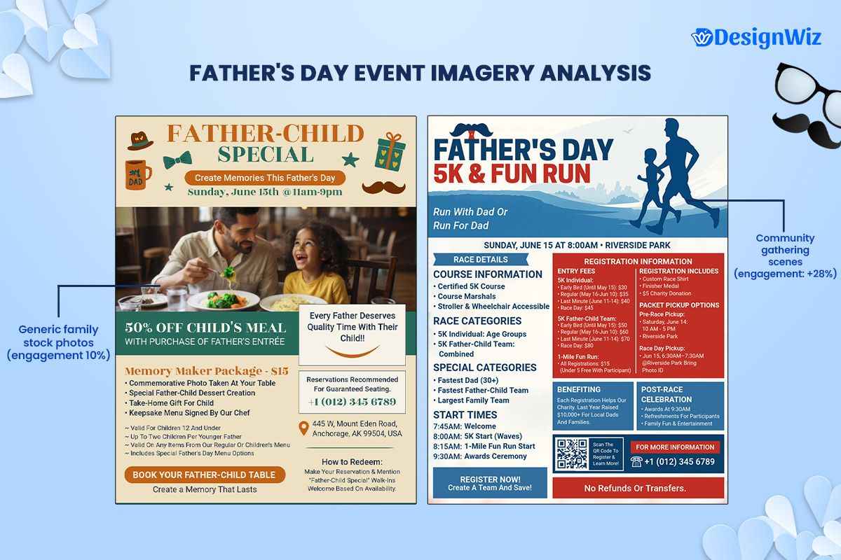 Effective Father's Day Event Flyer Imagery Analysis