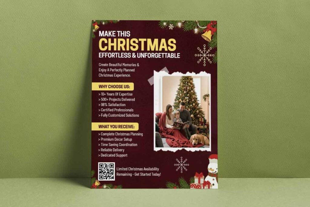 Effortless Unforgettable Christmas Planning Flyer Template