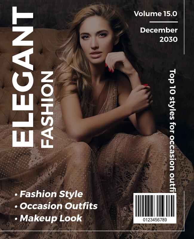 Sophisticated flyer for fashion magazines.