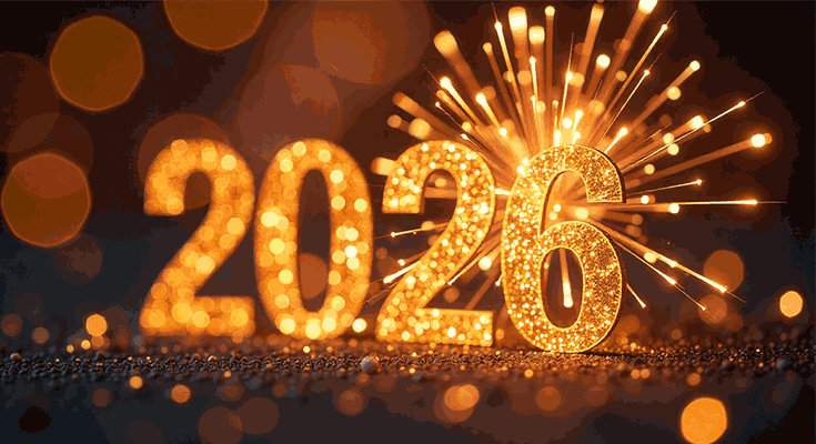 Elegant Golden Fireworks Image