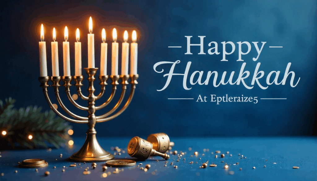 elegant menorah celebration scene