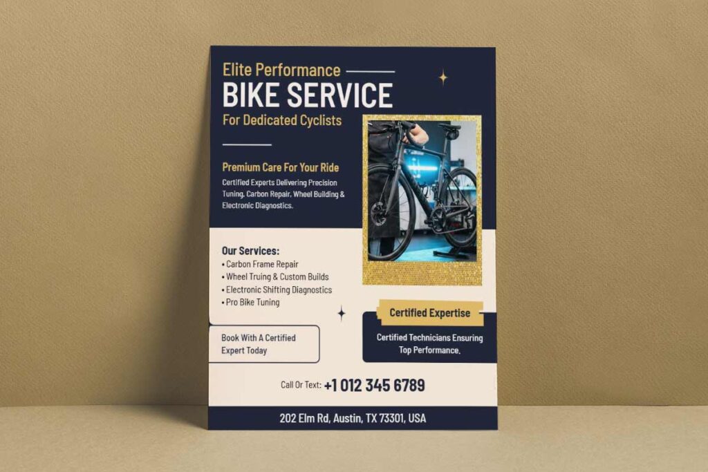 Elite Performance Bike Service Flyer Template