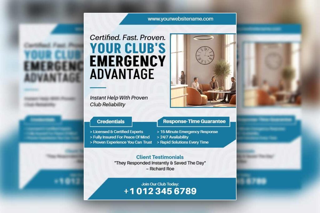 Emergency Response Club Service Flyer Template