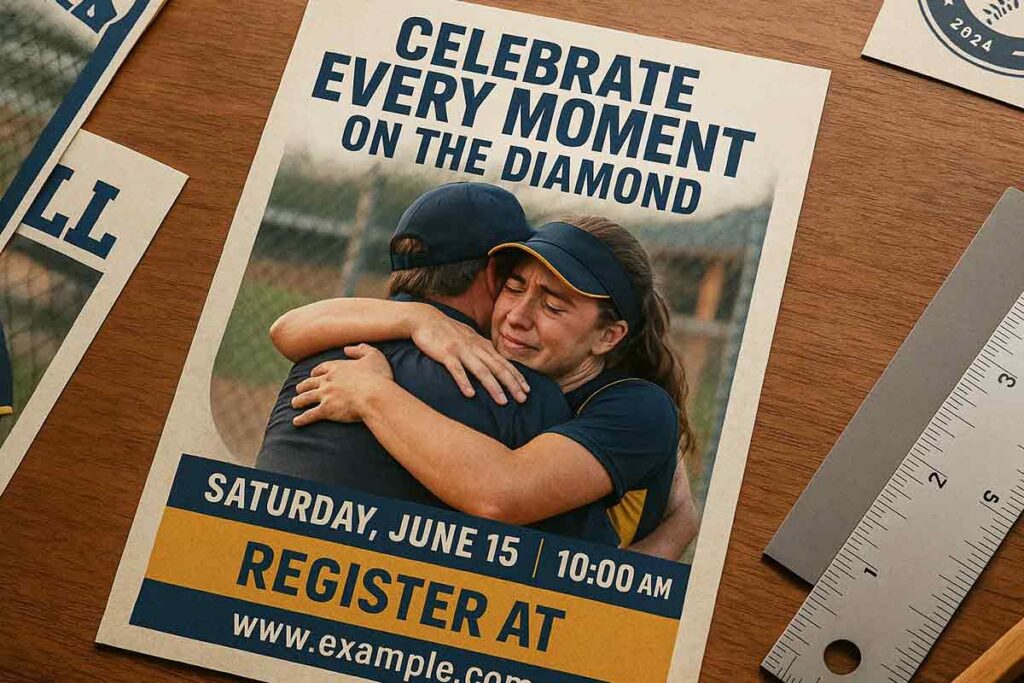 Emotional softball flyer examples