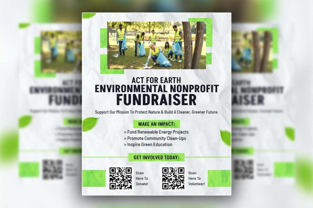 Environmental Nonprofit Fundraiser Event Flyer Template