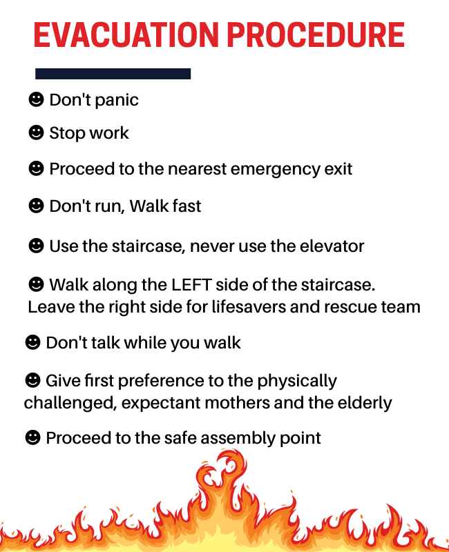 Evacuation Procedure Fire Flyer Template