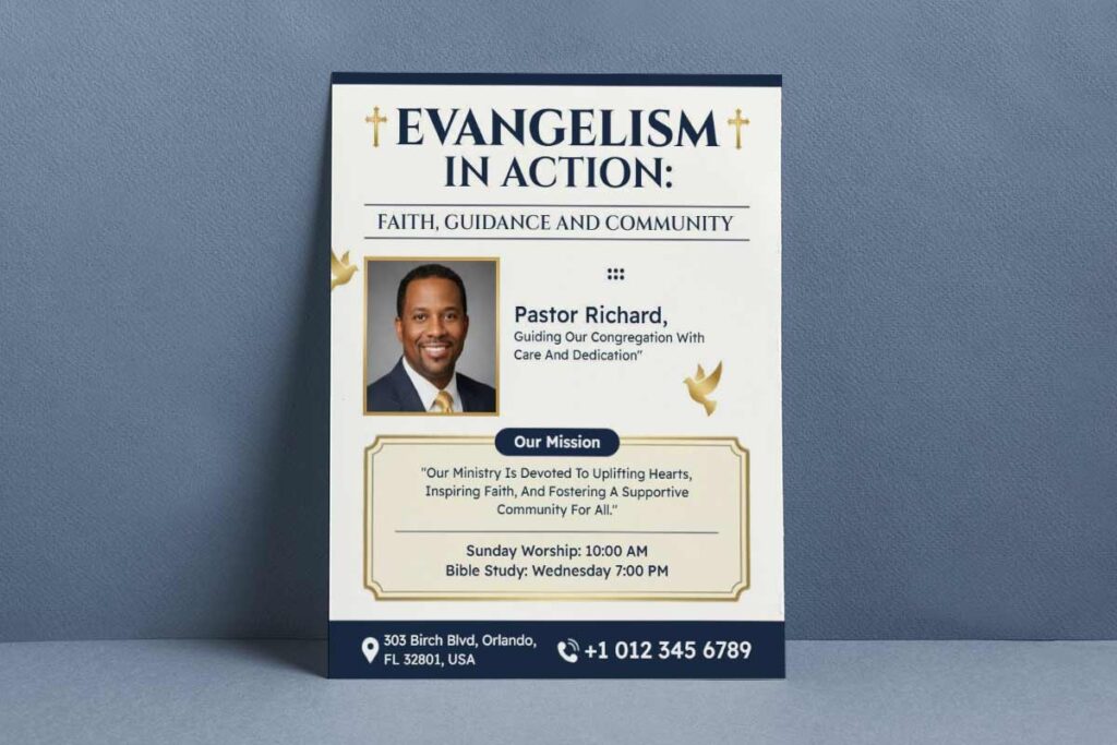 Evangelism Church Event Invitation Flyer Template