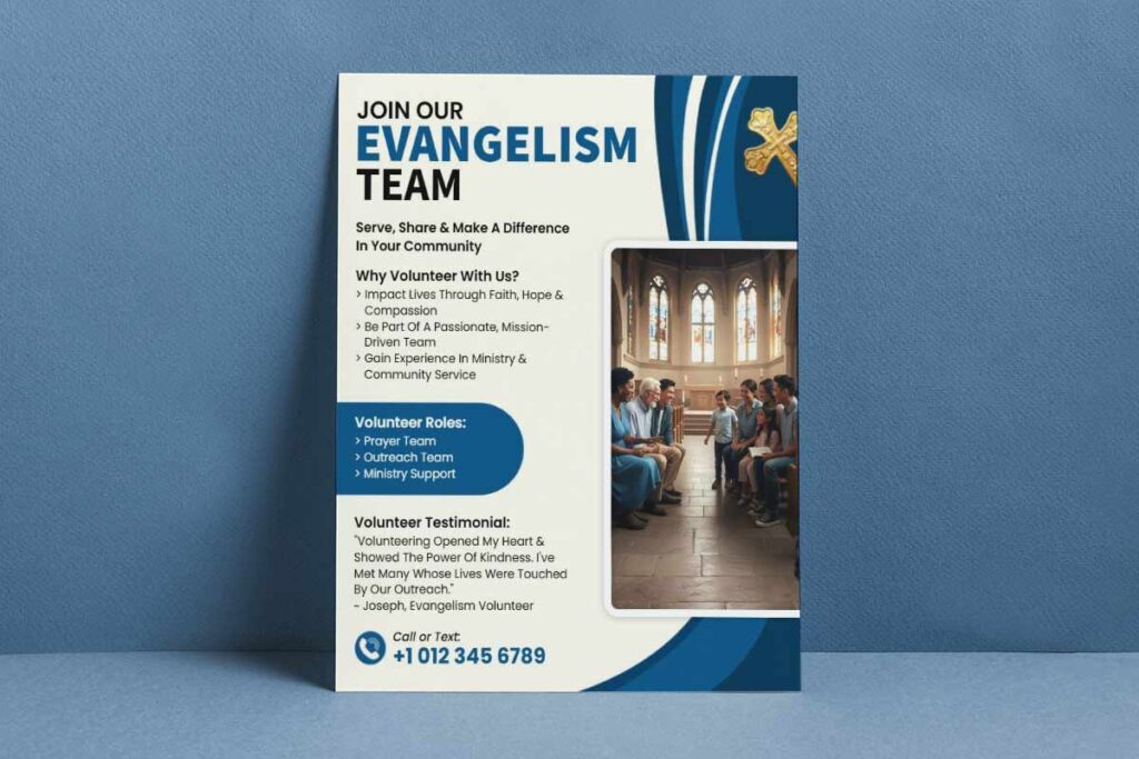 Evangelism Team Volunteer Recruitment Flyer Template